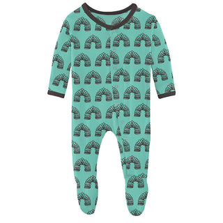 KicKee Pants Boys Print Footie with Snaps - Glass Spring Toy