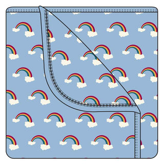 KicKee Pants Custom Print Toddler Blanket - Pond Rainbow with Pond Rainbow Backing and Pond Trim, One Size