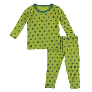 KicKee Pants Long Sleeve Pajama Set - Meadow Clover
