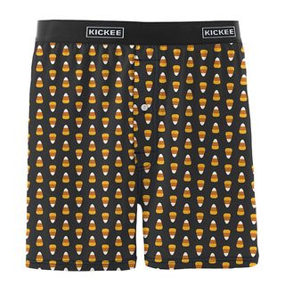 KicKee Pants Mens Print Boxer Short - Midnight Candy Corn