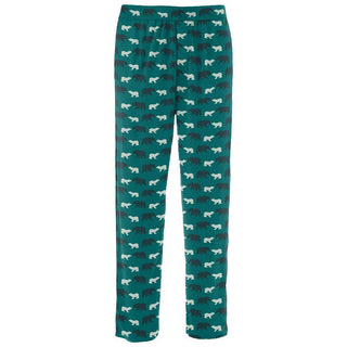 KicKee Pants Mens Print Pajama Pants - Cedar Brown Bear WCA22