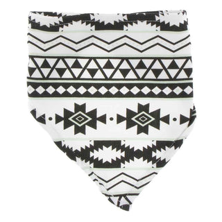 KicKee Pants Print Bandana Bib - Natural Mayan Pattern, One Size
