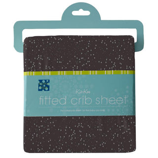 KicKee Pants Print Fitted Crib Sheet - Midnight Foil Constellations