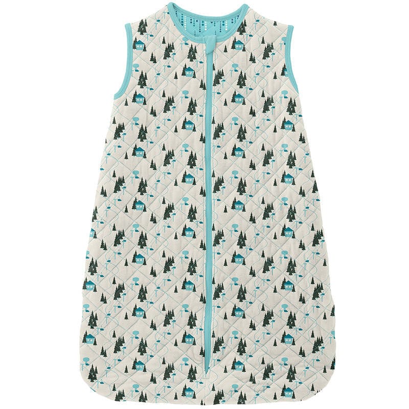 Kickee Pants Quilted Sleeping Bag Chairlift & Icicles Baby Riddle
