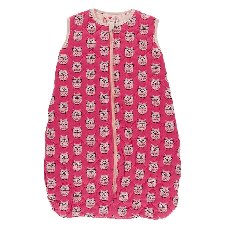 Kickee Pants Print Quilted Sleeping Bag Taffy Wise Owls/Peach Music