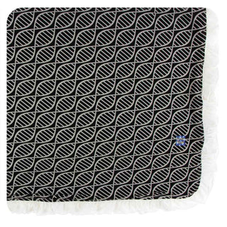KicKee Pants Print Ruffle Toddler Blanket - Midnight Double Helix, One Size