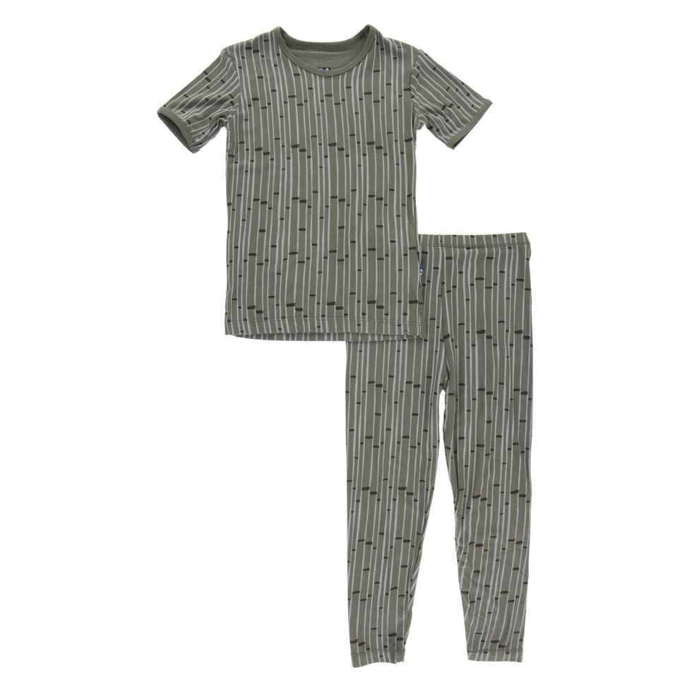 succulent pajamas KicKee Pants Short Sleeve Pajama Set Succulent Bamboo 5 Kids
