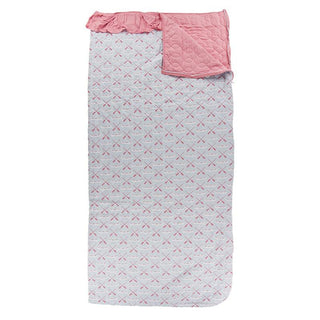 KicKee Pants Quilted Ruffle Sleepover Bag - Dew Paddles and Canoe/Strawberry