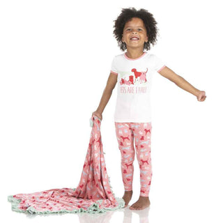 KicKee Pants Short Sleeve Piece Print Pajama Set - Strawberry Domestic Animals