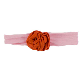KicKee Pants Solid Flower Headband Lotus with Poppy, One Size