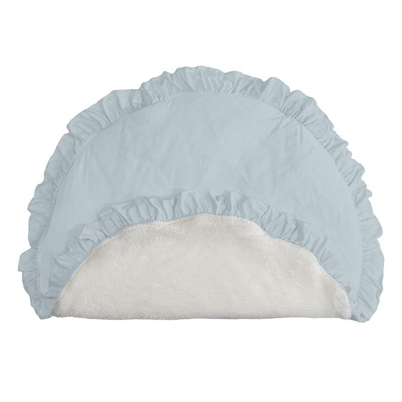 Kickee Pants Solid SherpaLined Ruffle Fluffle Playmat Illusion Blue