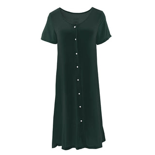KicKee Pants Womens Solid Nursing Nightgown - Pine