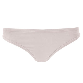 KicKee Pants Womens Solid Thong Underwear - Baby Rose