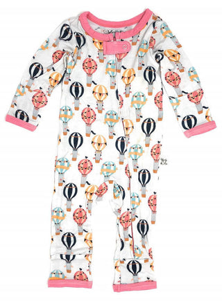 Kozi and Co Girls Coverall with Zipper - Up Up and Away Hot Air Balloons