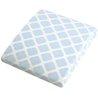 Kushies Cotton Flannel Playard Sheet - Blue Lattice