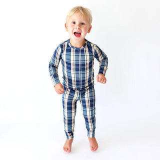 Posh Peanut Boys Long Sleeve Pajama Set - Joseph Plaid