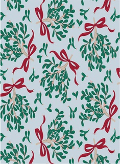 Kickee Pants Illusion Blue Mistletoe & Ribbons