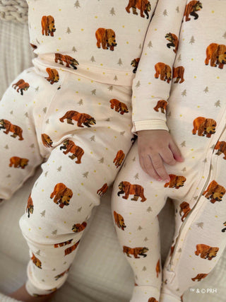 L'ovedbaby Brown Bear Pajamas and Lovey Sets for Babies