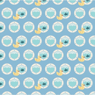 Kickee Pants Seaside Blue Porthole Rubber Ducky