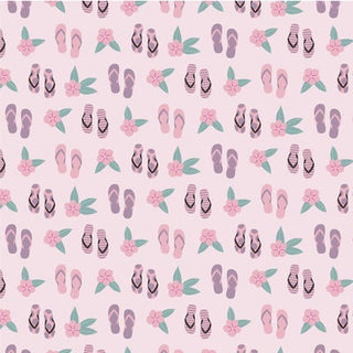 Kickee Pants Shrinking Violet Flip Flops and Flowers
