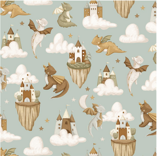 Kickee Pants Aloe Castles and Clouds