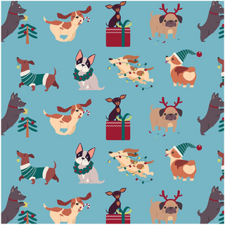 Kickee Pants Glacier Christmas Dogs