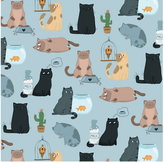 Kickee Pants Spring Sky House Cats