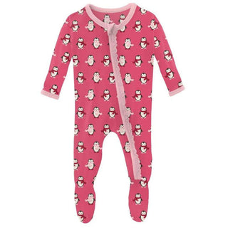 Kickee Pants Winter Rose Penguins - WCA22