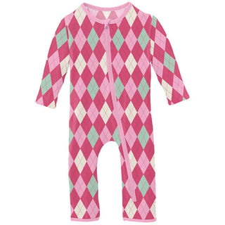 Kickee Pants Flamingo Argyle