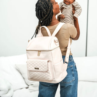 Monaco Diaper Bag - Pastel Pink Diaper Bags Diaper Bag Luli Bebe