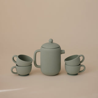 Silicone Tea Play SetSilicone Tea Play SetMushieColor: Cambridge Blue
