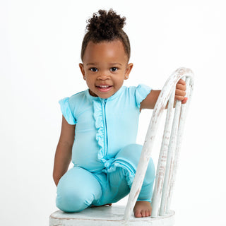 Seabreeze Ruffle Zippy RomperThree Coastal Babies & CoSize: 0-3 Months