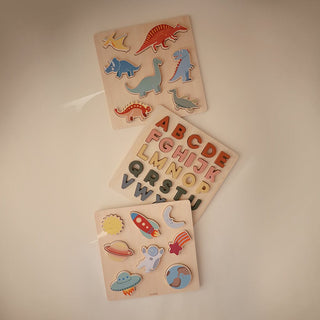 Wooden Alphabet Puzzle Wooden Puzzle Mushie