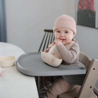 First Feeding Baby Spoons 2-Packsilicone tablewareMushieColor: Powder Blue/Shifting Sand