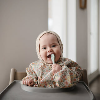 First Feeding Baby Spoons 2-Packsilicone tablewareMushieColor: Powder Blue/Shifting Sand