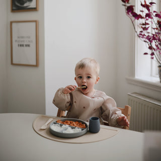 First Feeding Baby Spoons 2-Packsilicone tablewareMushieColor: Powder Blue/Shifting Sand