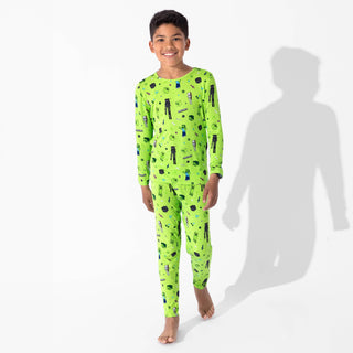 Bamboo Long Sleeve Pajama Set - Minecraft Mob Squad Baby & Toddler Sleepwear Bellabu Bear Size: 4T
