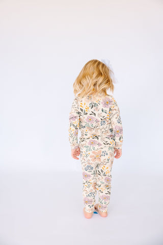 All Things Are Possible Ribbed Cotton-Bamboo Blend PJ Long Sleeve Set Long Sleeve Kids Pajama Holy Pals Size: 02