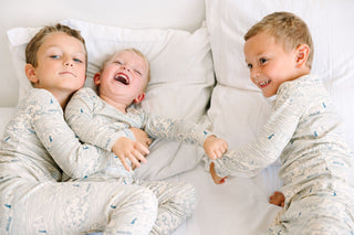 Walking on Water Ribbed Cotton-Bamboo Blend PJ Long Sleeve Set Long Sleeve Kids Pajama Holy Pals Size: 02