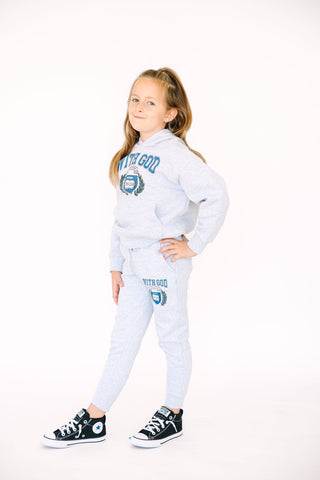 With God Cotton Fleece Hoodie Sweater Holy Pals Size: 02