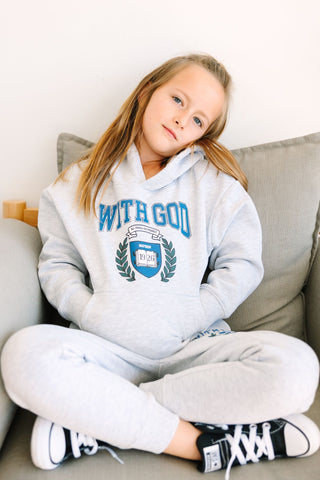With God Cotton Fleece Hoodie Sweater Holy Pals Size: 02