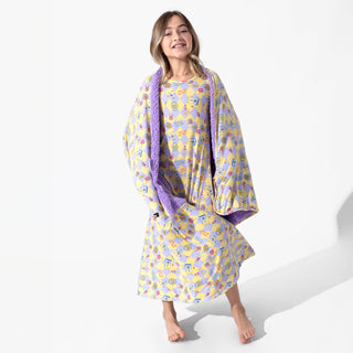 Bamboo Sherpa Blanket - Clueless As If! Bellabu Bear Size: 45 x 60 in