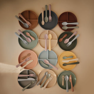 Classic Silicone Suction Plate silicone tableware Mushie Color: Shifting Sand