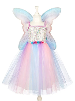 Felicity Fairy Costume Dress and Wings Set (Pink & Blue) - Role-Play for Children (3 Sizes) Dress up Girls, Fairies Speedy Monkey LLC Size: 3-4 years