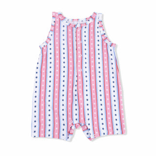 Sleeveless Shortie Romper - Stars and Stripes 1009 Angel Dear Size: 3-6M