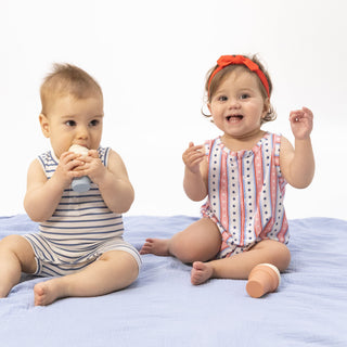 Sleeveless Shortie Romper - Stars and Stripes 1009 Angel Dear Size: 3-6M