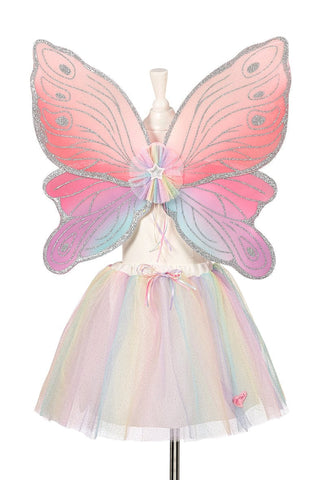 Carlina Fairy Costume Skirt and Wings Set (Multicolor) - Role-Play for Children - 3-5 yrs Dress up Girls, Fairies Speedy Monkey LLC