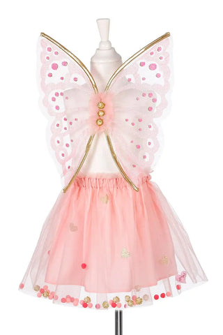 Lusianne Fairy Costume Skirt and Wings Set (Pink) - Role-Play for Children - 3-5 yrs Dress up Girls, Fairies Speedy Monkey LLC