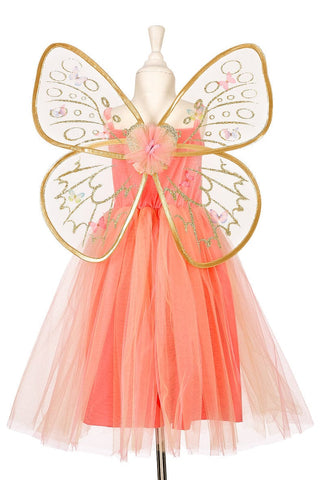 Joanna Fairy Costume Dress and Wings Set (Orange) - Role-Play for Children (3 Sizes) Dress up Girls, Fairies Speedy Monkey LLC Size: 3-4 years
