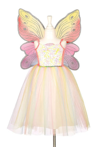 Valerie Fairy Costume Dress and Wings Set (Multicolor) - Role-Play for Children (2 Sizes) Dress up Girls, Fairies Speedy Monkey LLC Size: 3-4 years